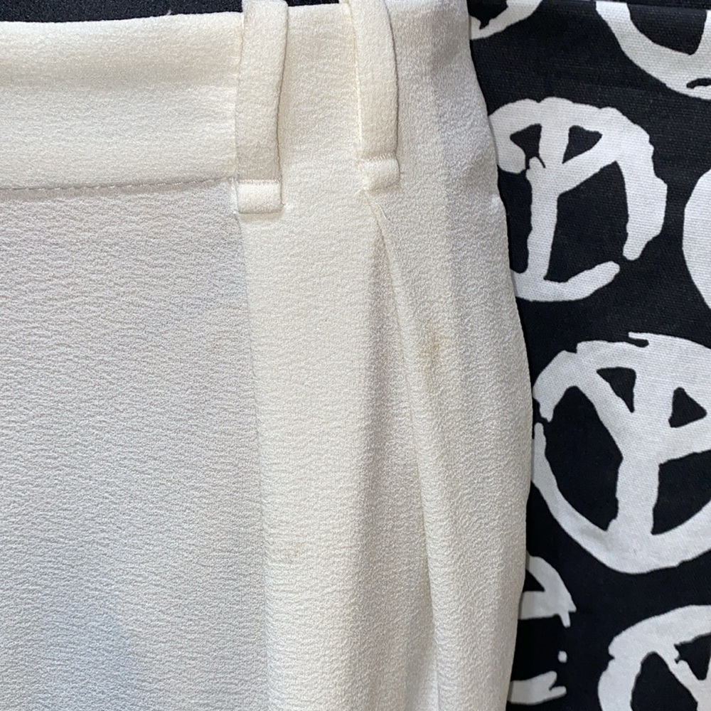 Zara Basic 100% Polyester Bone Pleated Dress Pant… - image 7